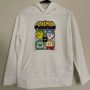 Old Navy White Hoodie with Navy Logo Tag